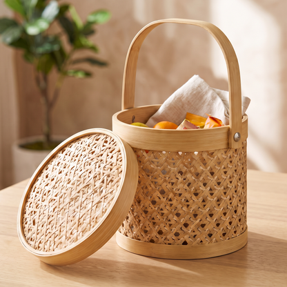 Bamboo Basket Sky Craft (Round)