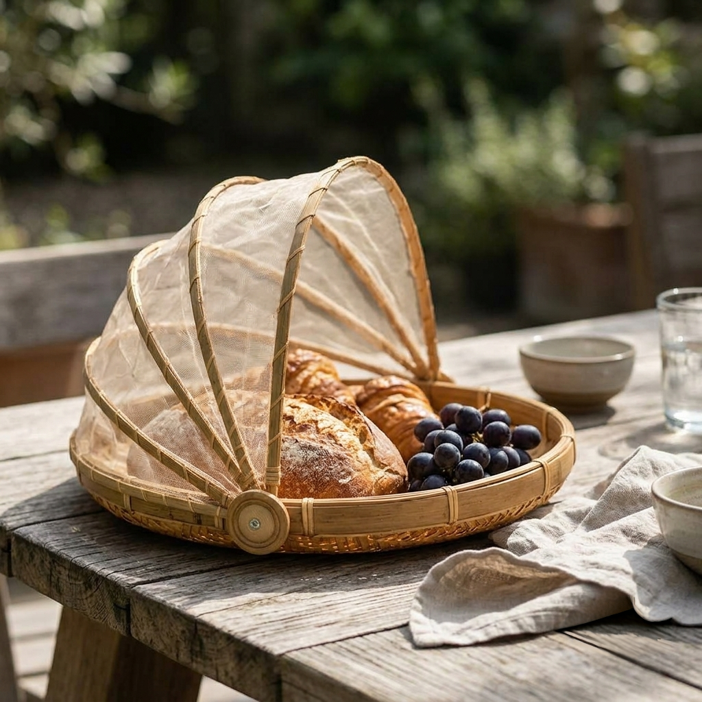 Bamboo Tray with Net