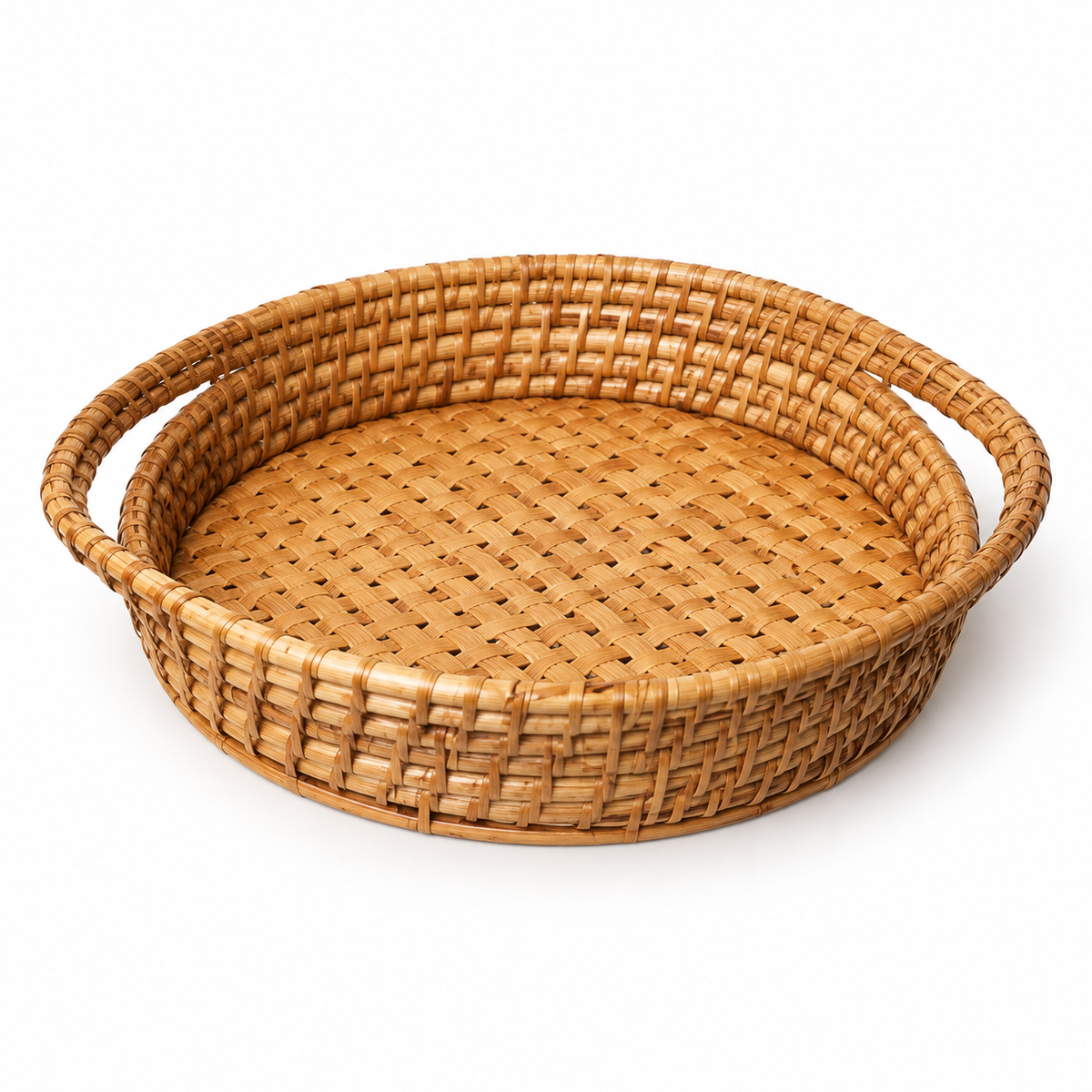 Cane Tray with Bamboo Bottom (SET)